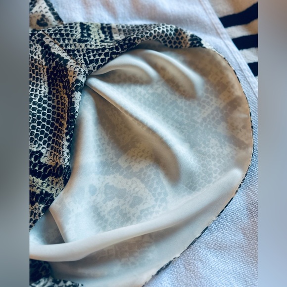 L’Agence Gabriella V Neck Silk Cami in Snake Print - Picture 8 of 11